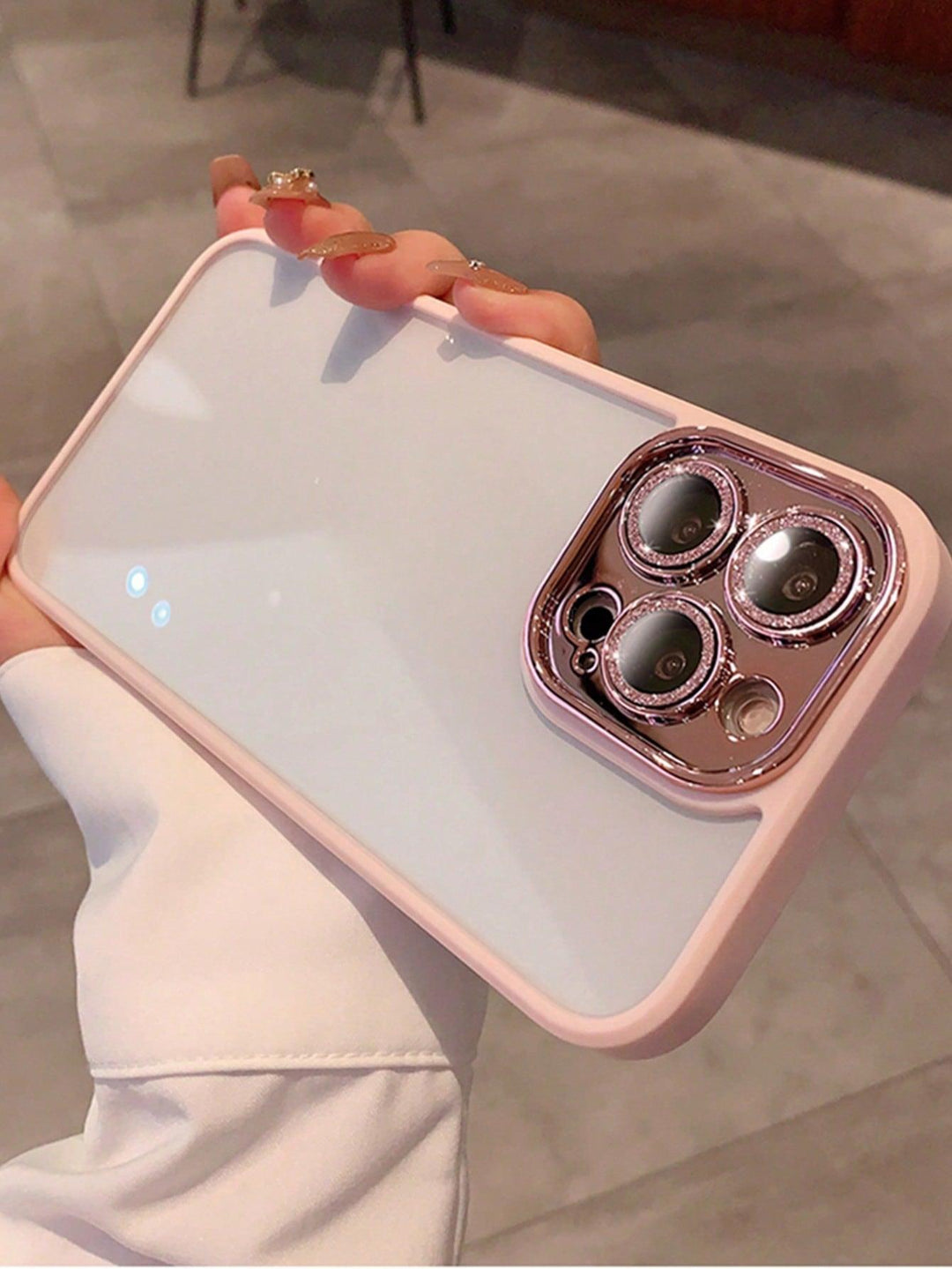 Clear Pink Bordered Phone Case - Brand My Case