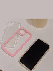 Clear Wavy Frame Phone Case - Brand My Case