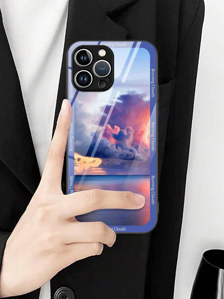 Cloud Pattern Glass Phone Case - Brand My Case