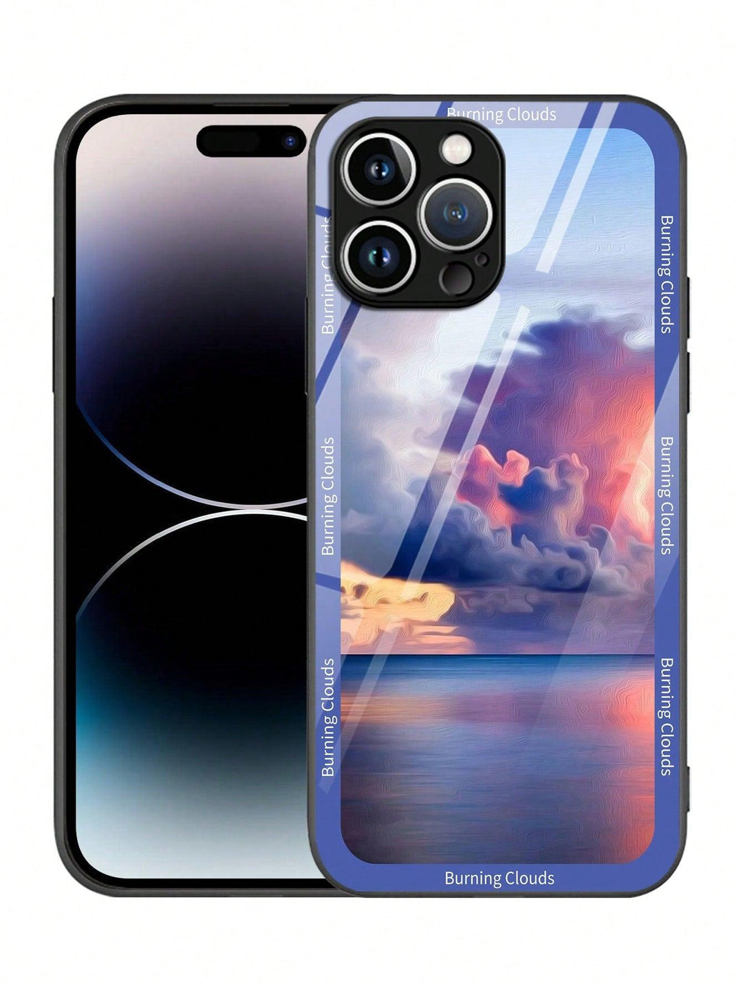 Cloud Pattern Glass Phone Case - Brand My Case