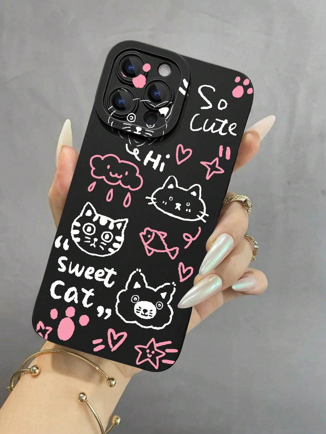 Cloudy Cats Cartoon Graphic Phone Case - Brand My Case