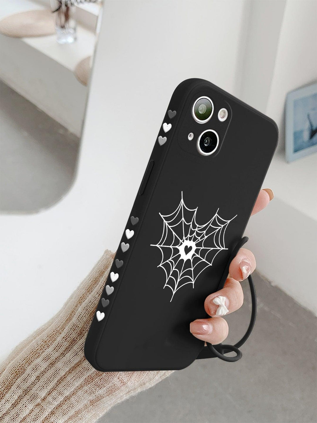 Cobweb Pattern Phone Case With Lanyard - Brand My Case