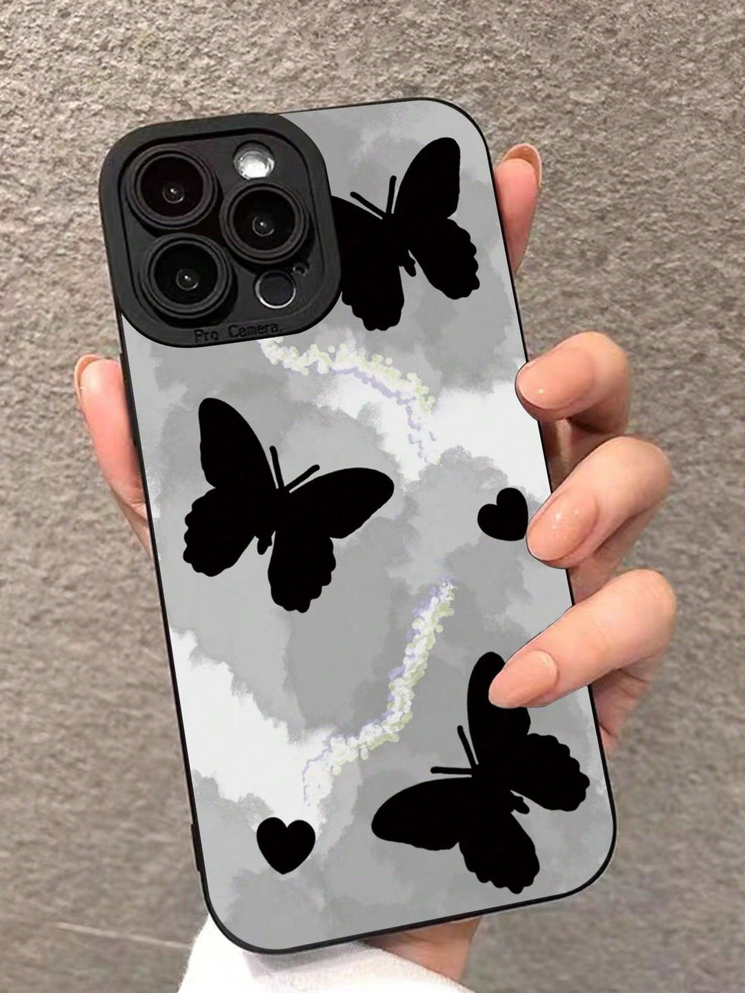 Concrete Butterfly Pattern Anti fall Phone Case - Brand My Case