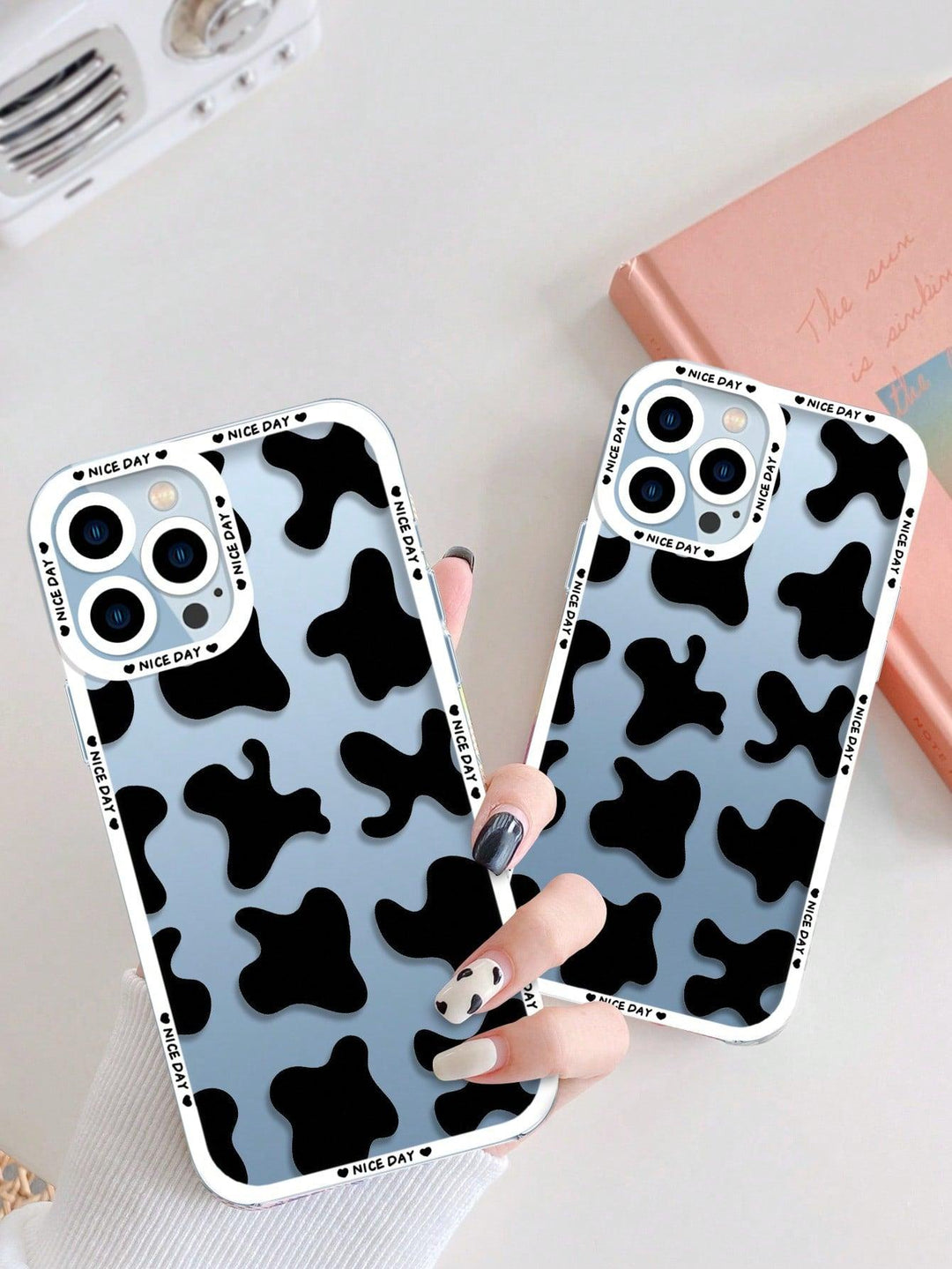 Cow Pattern Clear Phone Case - Brand My Case