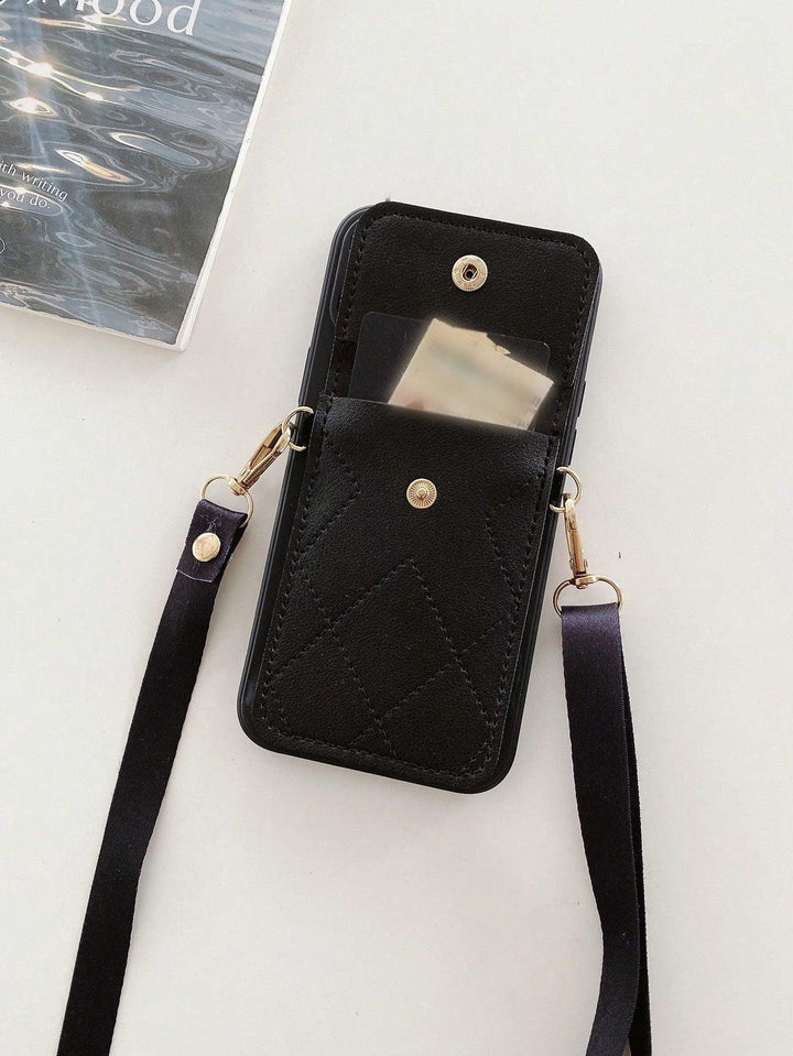 Cute Phone Case With Card Bag Lanyard - Brand My Case