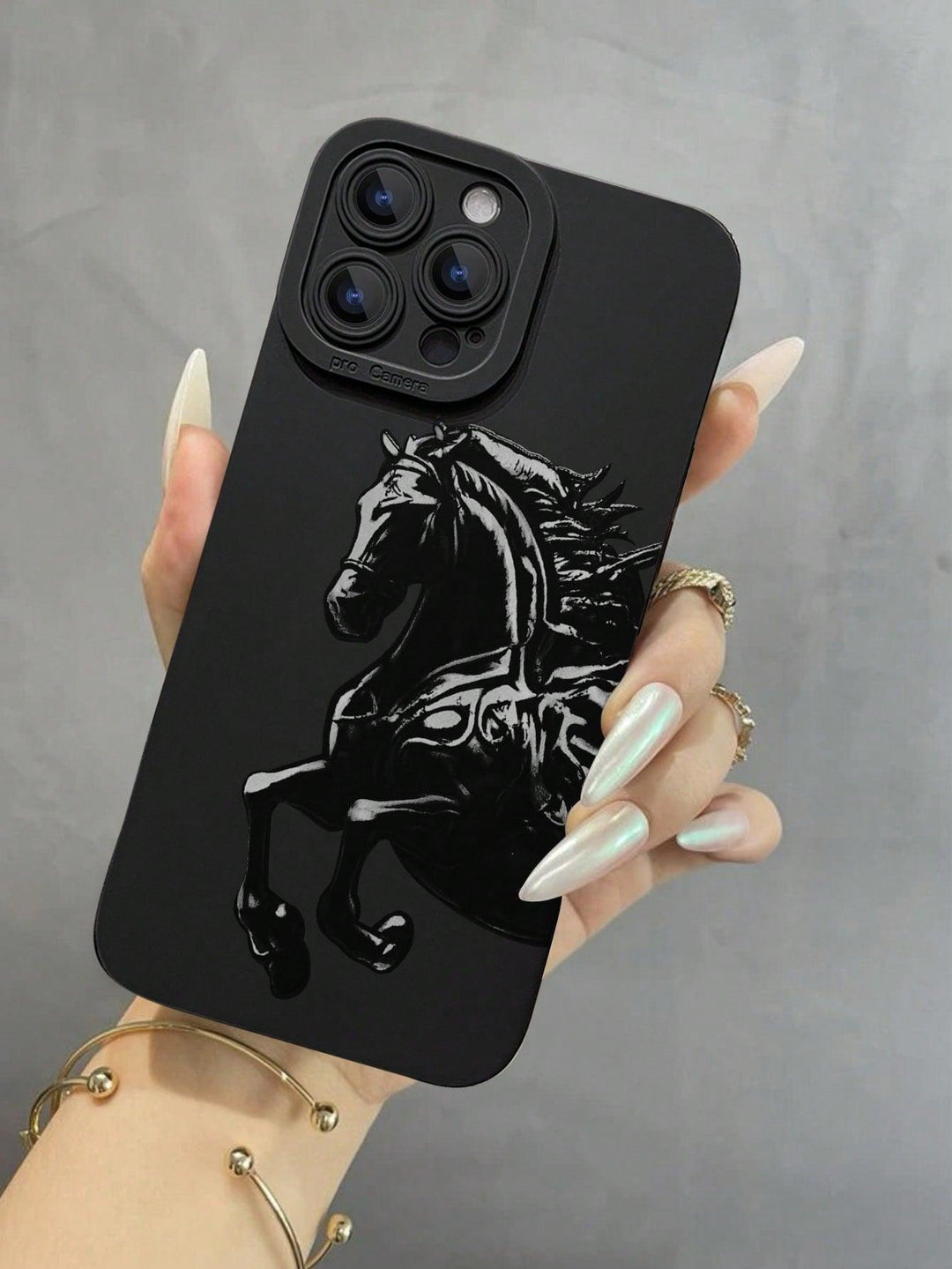 Dark Horse Pattern Phone Case - Brand My Case