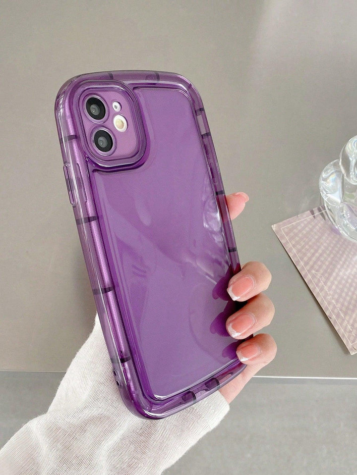 Deep Purple Solid Color Clear Phone Case - Brand My Case