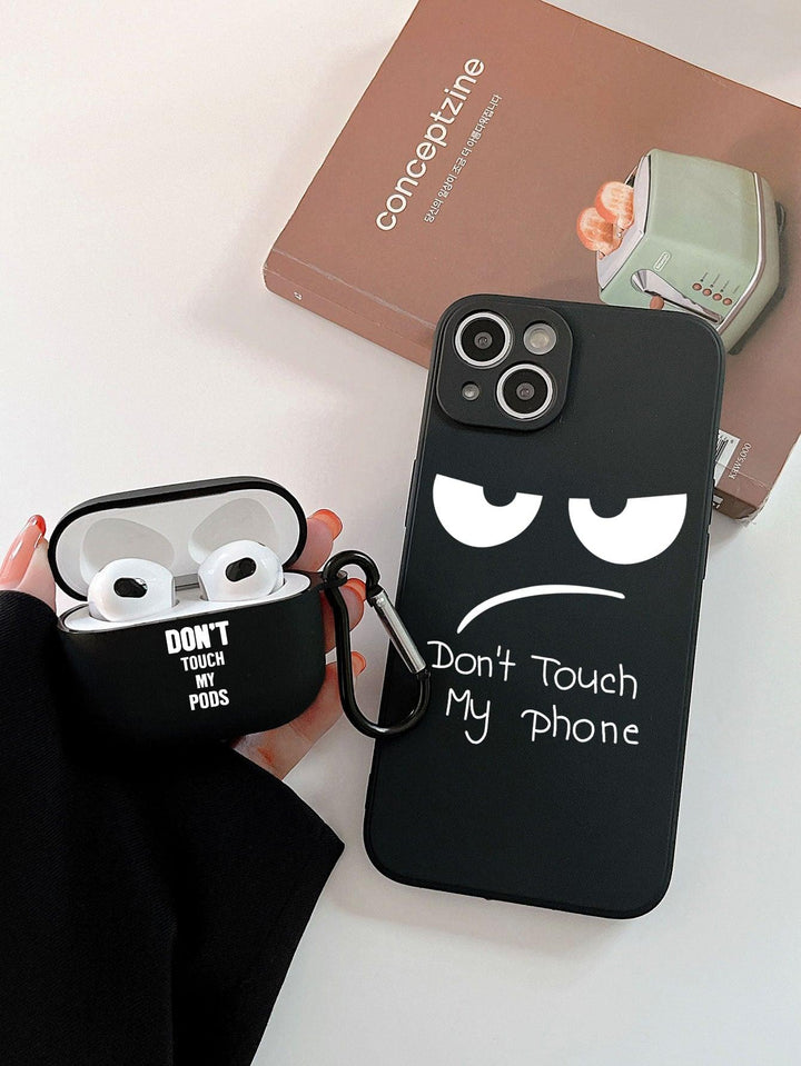 Deluxe Letter Graphic Phone and Earphone Case Set - Brand My Case