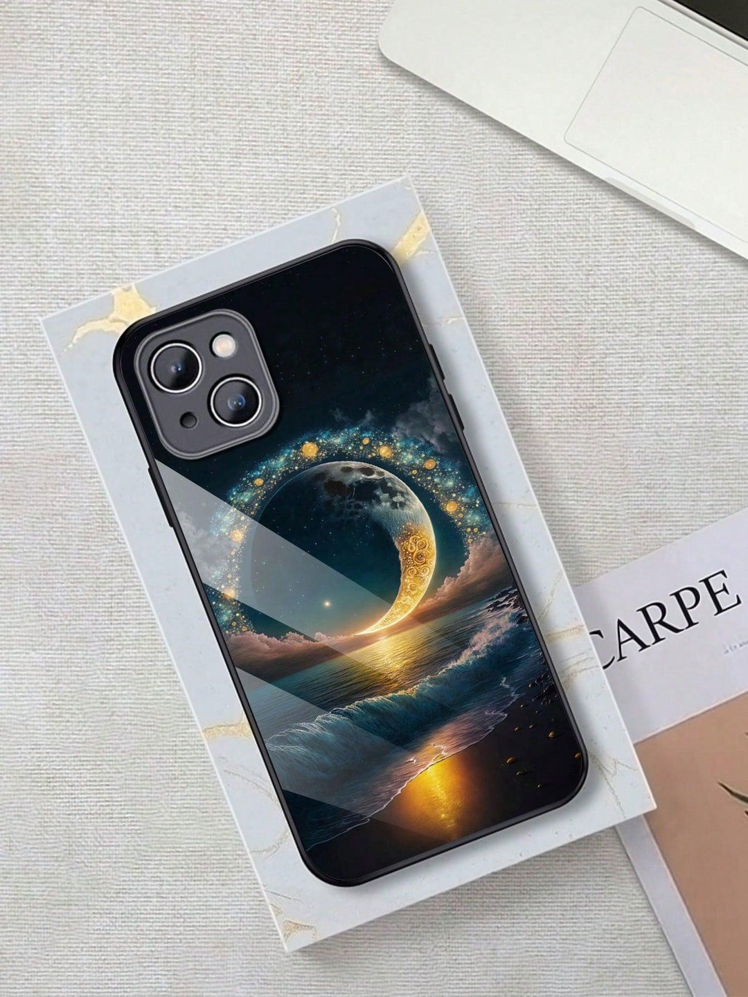 Deluxe Moon and Sea Pattern Phone Cases - Brand My Case