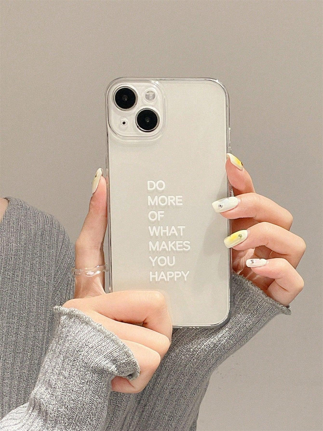 Do More Letter Graphic Clear Phone Case - Brand My Case