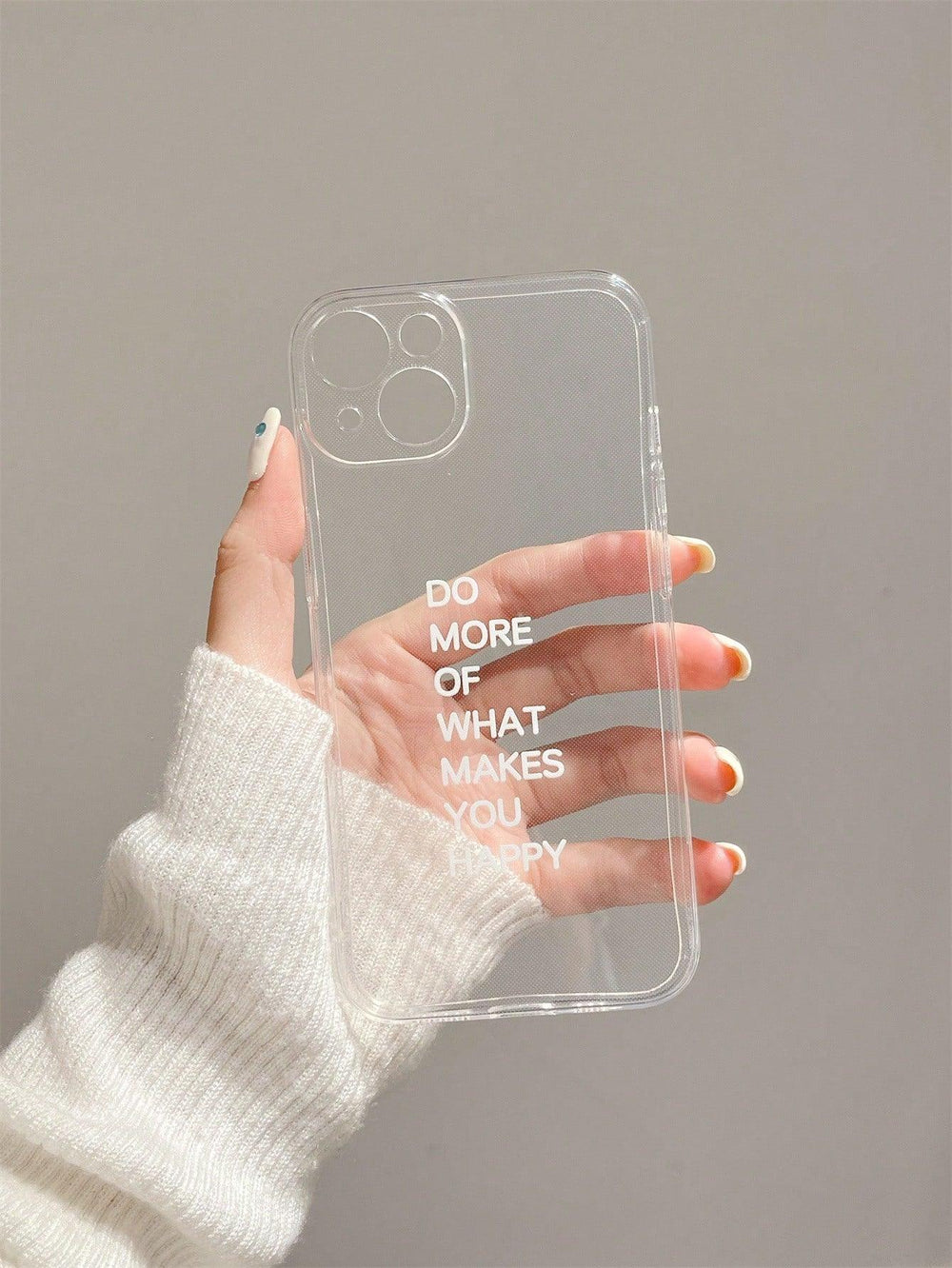 Do More Letter Graphic Clear Phone Case - Brand My Case