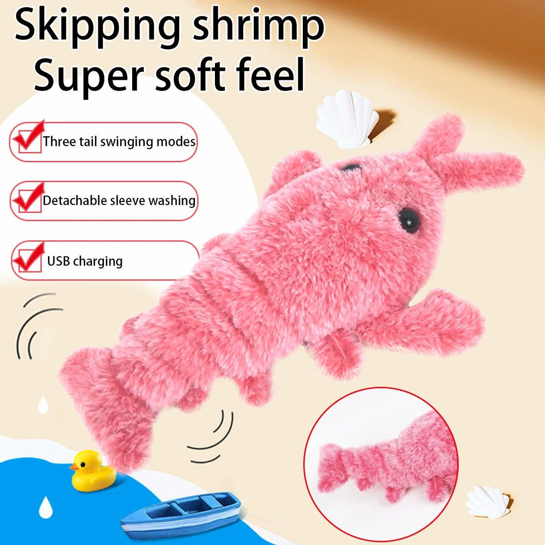 Electric Jumping Cat toy Shrimp Moving Simulation Lobster Electronic Plush Toys For Pet dog cat Children Stuffed Animal toy - Brand My Case