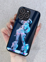 Figure Graphic Glass Phone Case - Brand My Case