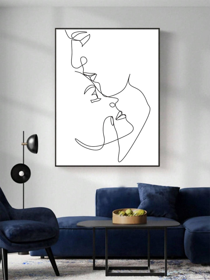 Figure Graphic Unframed Painting Modern Line Figure Graphic Wall Art Painting For Home Wall Decor - Brand My Case