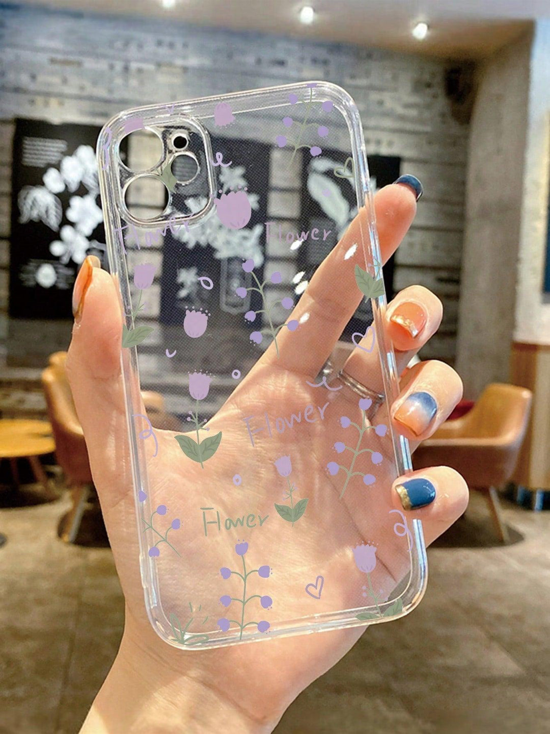Floral Blooms Pattern Clear Phone Case - Brand My Case