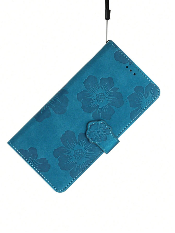 Floral Embossed PU Flip Phone Case - Brand My Case