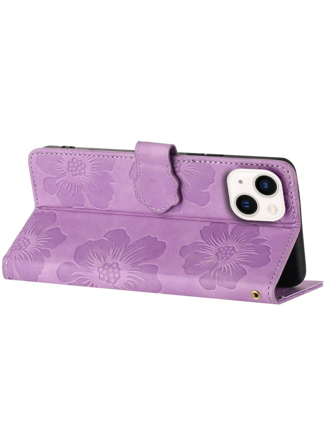 Floral Embossed PU Flip Phone Case - Brand My Case