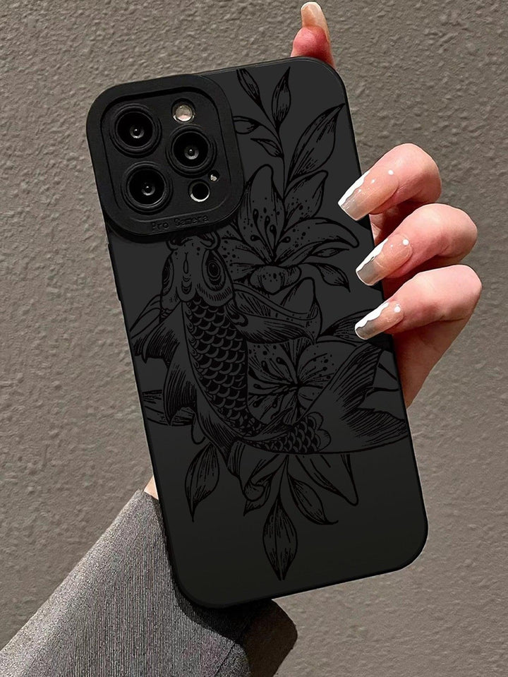 Floral Koi Pattern Phone Case - Brand My Case
