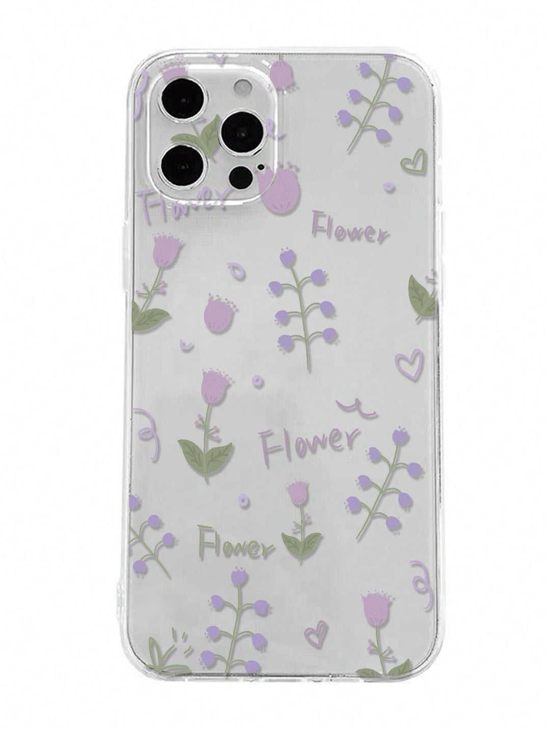 Floral Pattern Clear Phone Case - Brand My Case