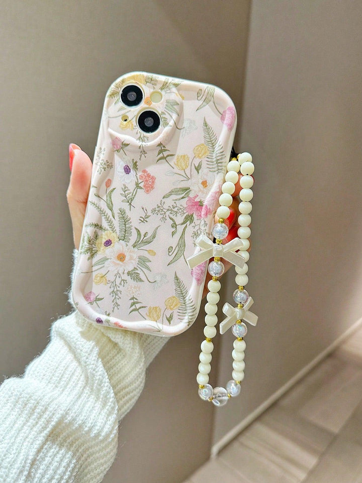 Floral Print Phone Case With Lanyard - Brand My Case