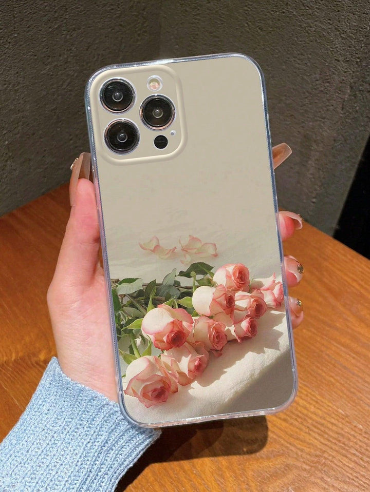 Floral Rose Clear Phone Case - Brand My Case