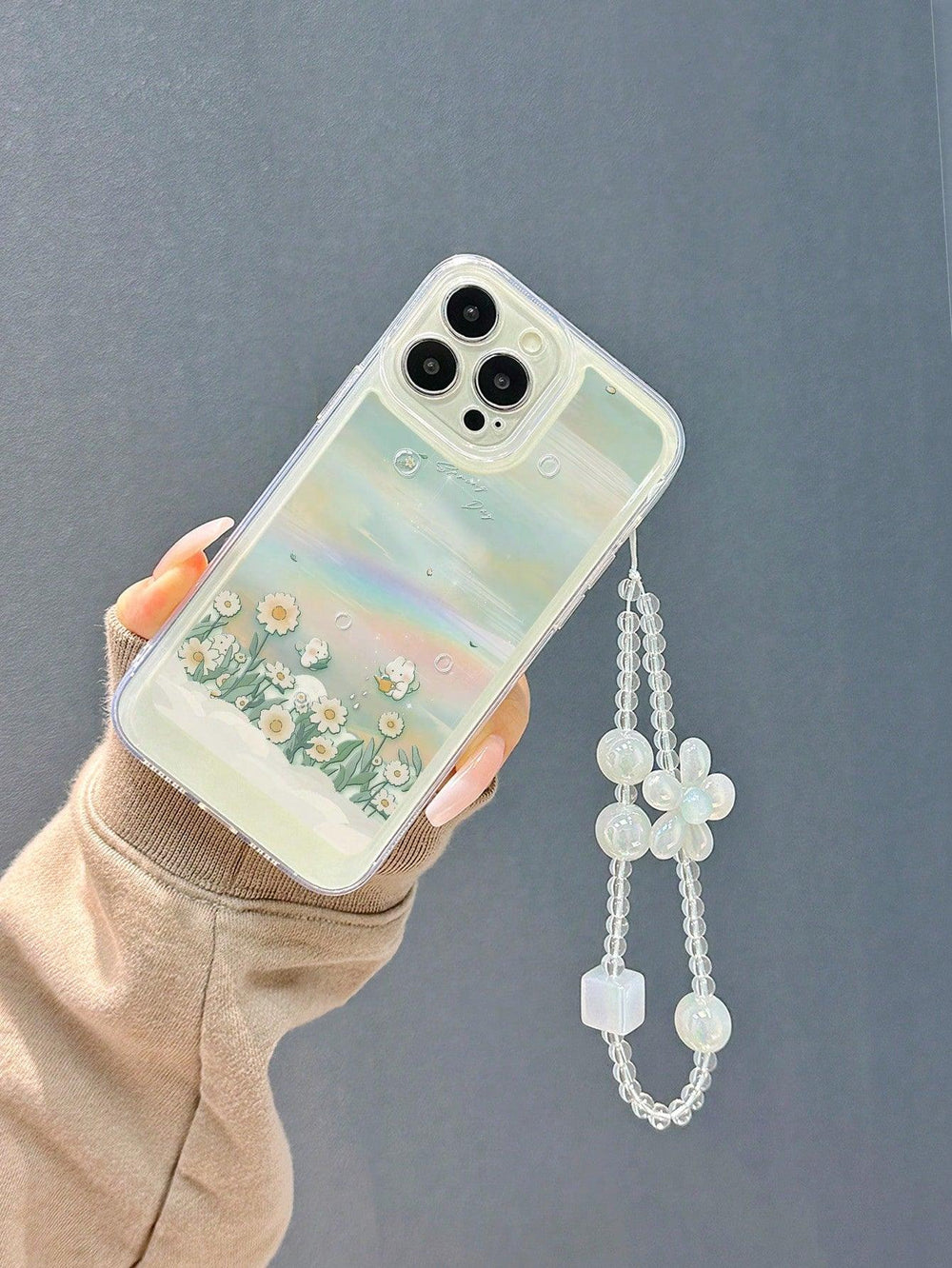 Florally Patterned Phone Case With Lanyard - Brand My Case