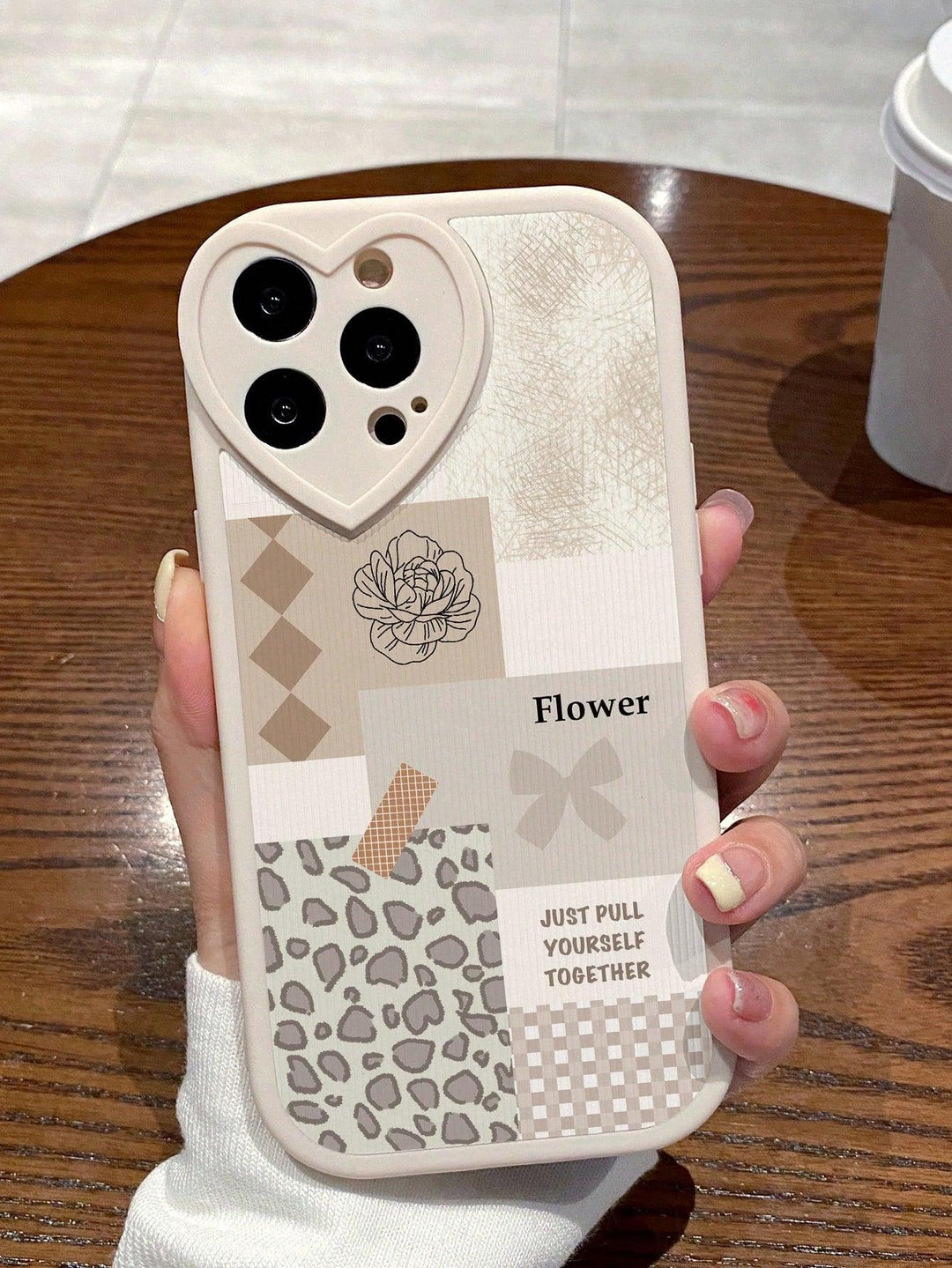 Flower Letter Graphic Phone Case - Brand My Case