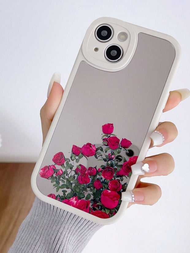 Flower Print Mirror Phone Case - Brand My Case