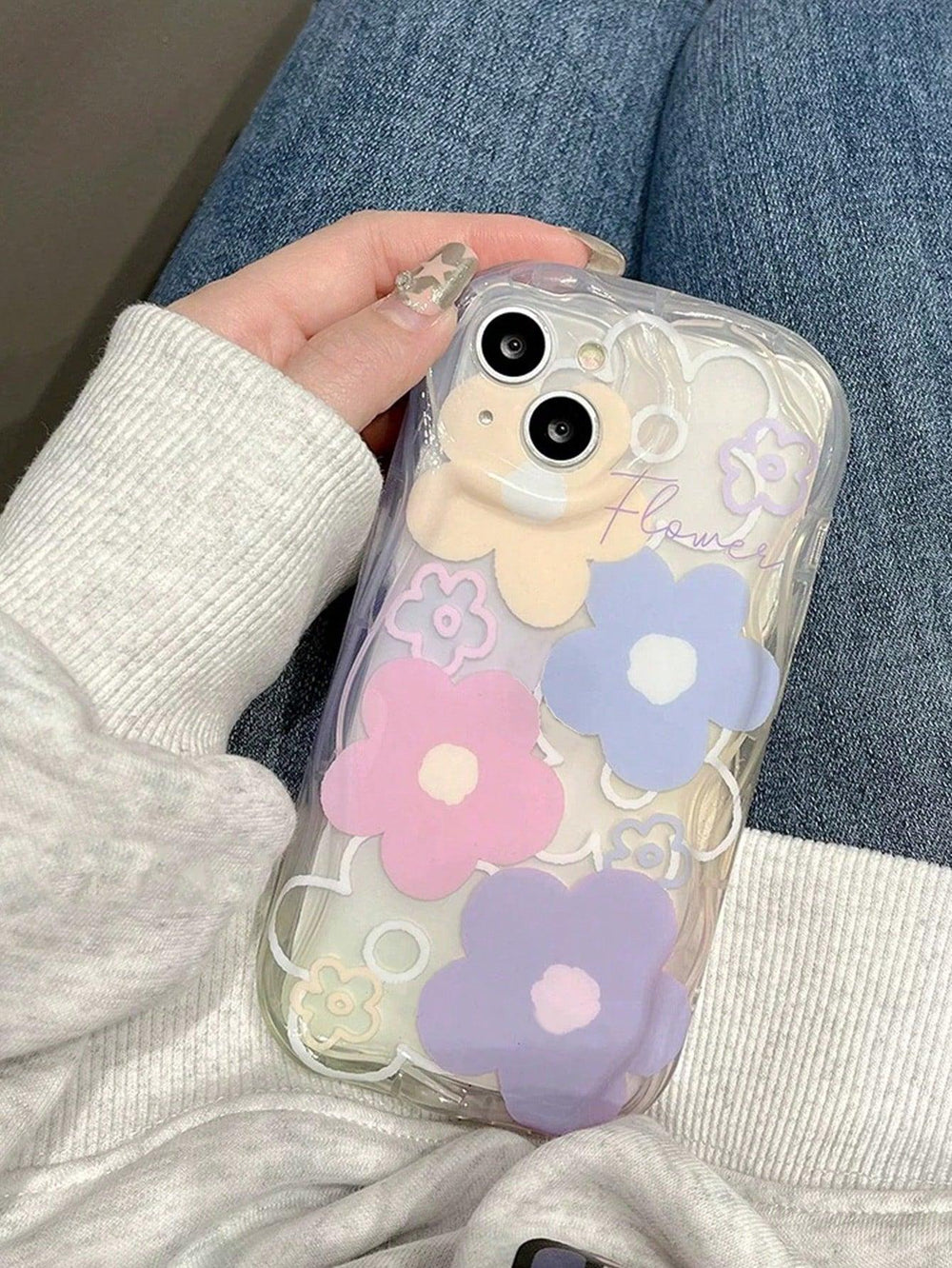 Flower Print TPU Phone Case - Brand My Case