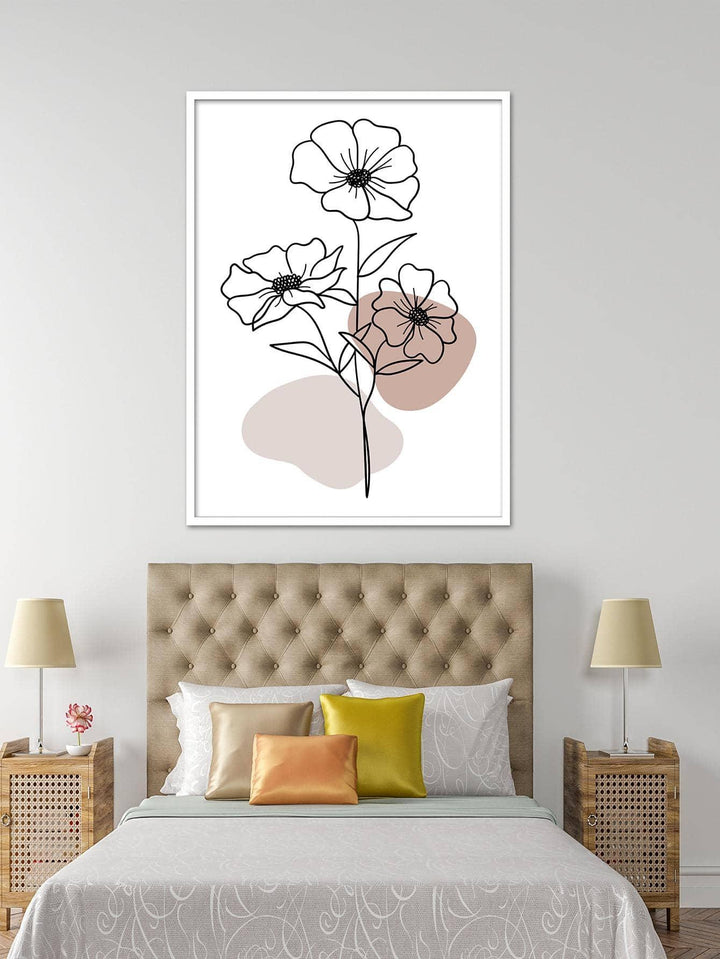 Flower Print Unframed Painting Modern Hanging Wall Art Prints For Home Decor - Brand My Case
