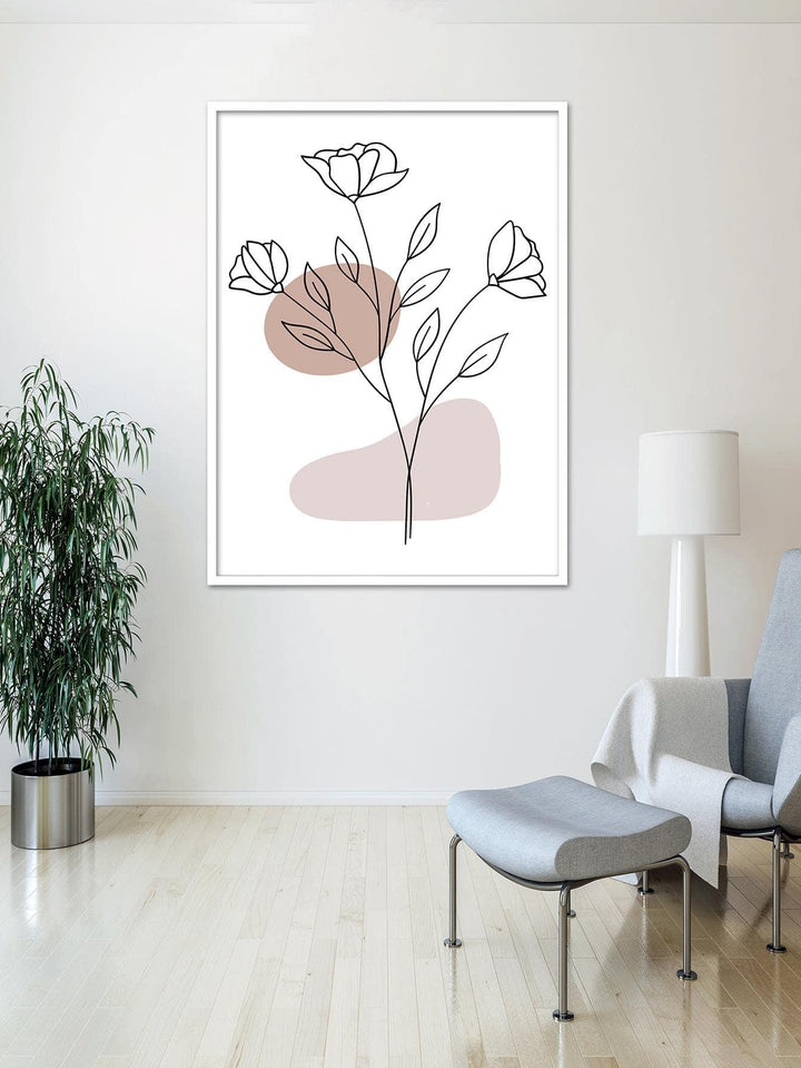 Flower Print Unframed Painting Modern Hanging Wall Art Prints For Home Decor - Brand My Case