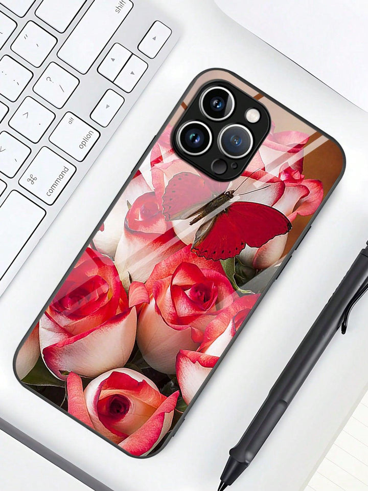 Flower Rose Bed Pattern Phone Case - Brand My Case