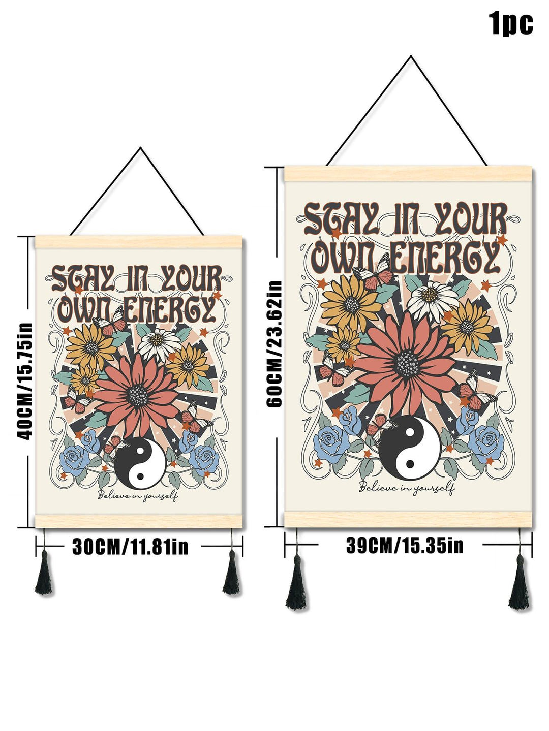 Flower Slogan Graphic Unframed Painting - Brand My Case