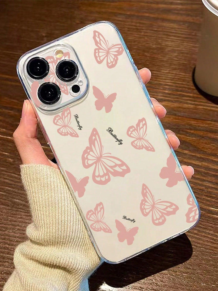 Flying Butterfly Pattern Clear Phone Case - Brand My Case