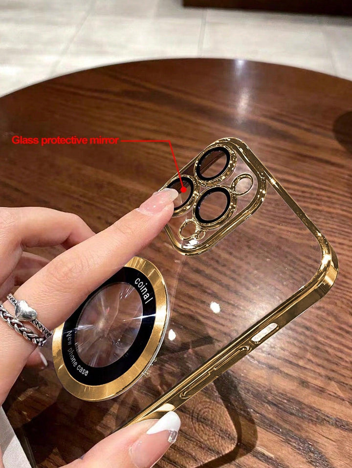 Gold Magnetic Clear Phone Case - Brand My Case