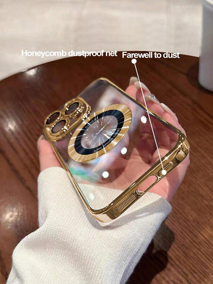 Gold Magnetic Clear Phone Case - Brand My Case