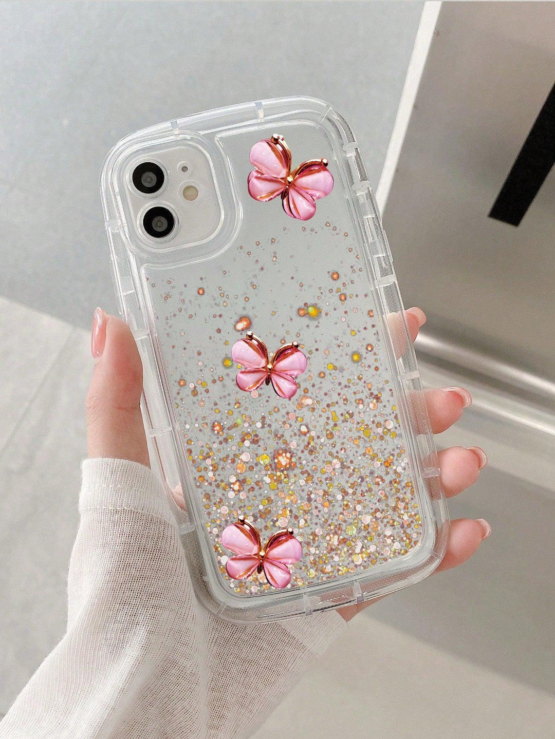 Golden Butterfly Pattern Anti fall Phone Case - Brand My Case