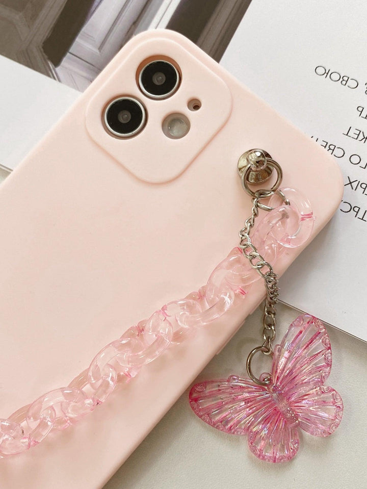Green Butterfly Phone Case with Lanyard - Brand My Case