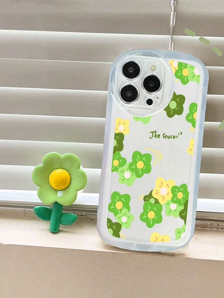 Green Flower Phone Case & Grip - Brand My Case