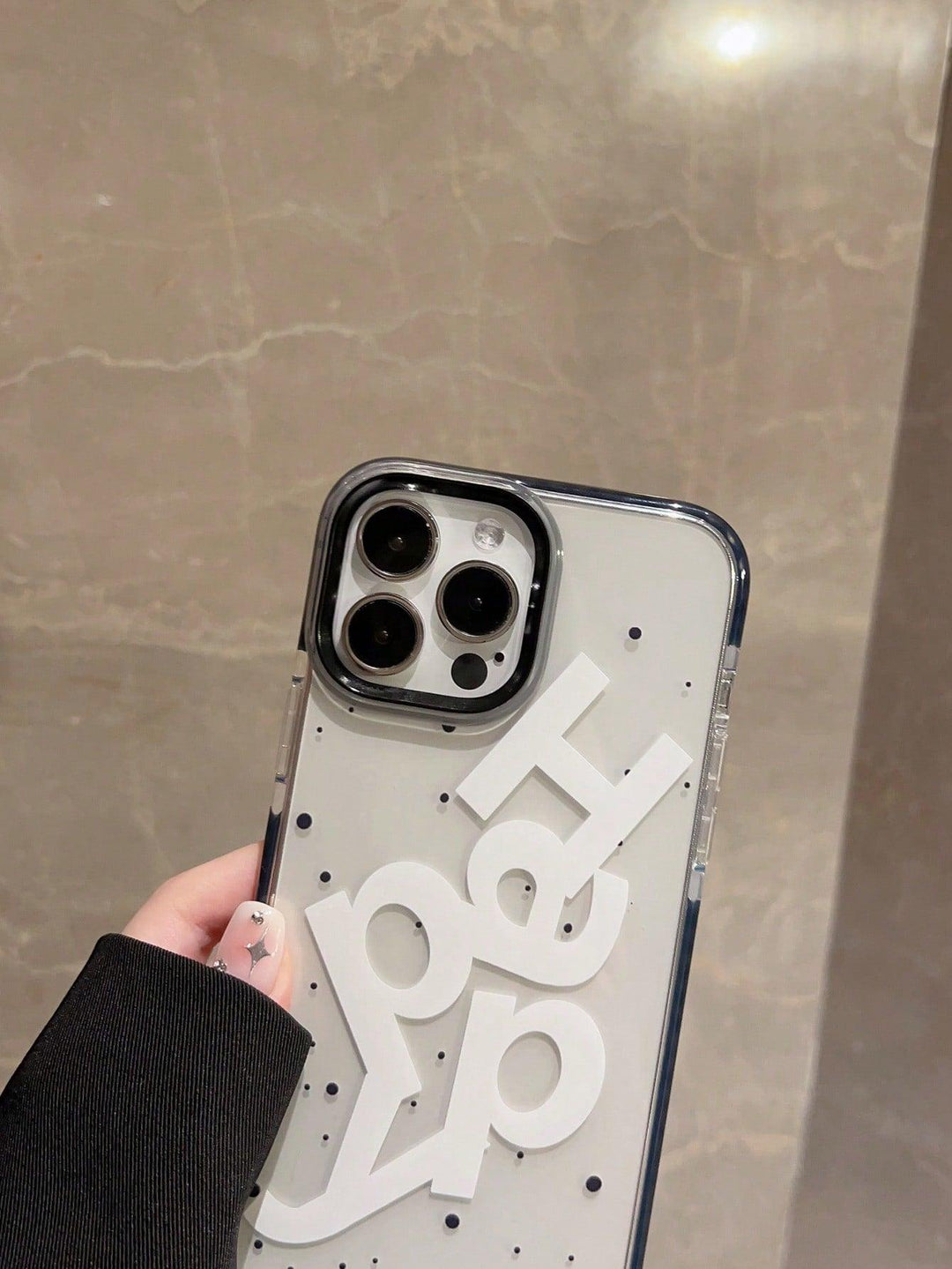Happy Graphic Clear Phone Case - Brand My Case