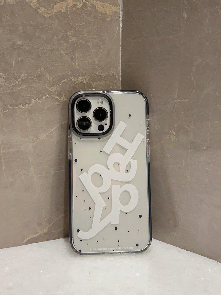 Happy Graphic Clear Phone Case - Brand My Case