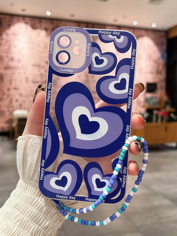 Heart Letter Graphic Phone Case - Brand My Case