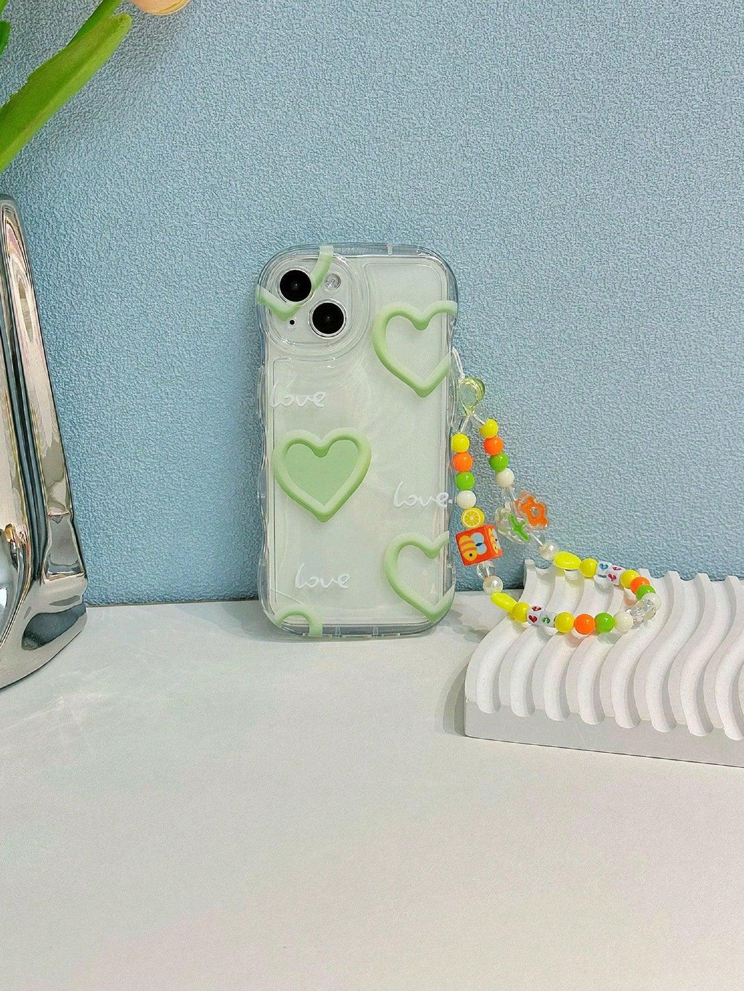 Heart Pattern Anti fall Phone Case With Lanyard - Brand My Case