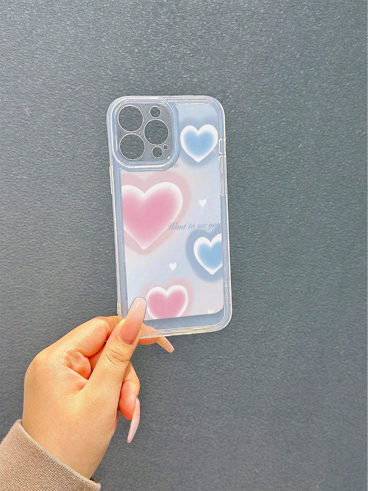 Heart Pattern Phone Case With Lanyard - Brand My Case