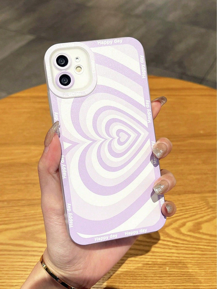 Heart Tunnel Letter Graphic Phone Case - Brand My Case