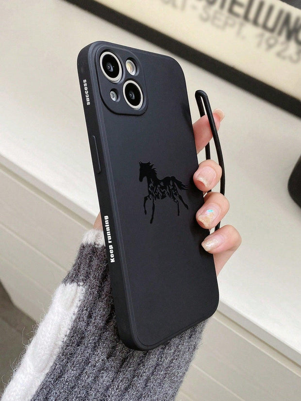 Horse Pattern Phone Case With Lanyard - Brand My Case
