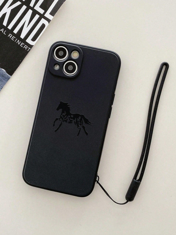 Horse Pattern Phone Case With Lanyard - Brand My Case