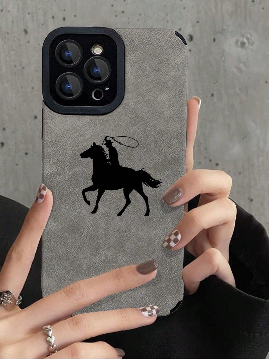 Horse Pattern PU Phone Case - Brand My Case