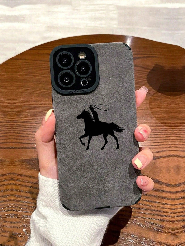 Horse Pattern PU Phone Case - Brand My Case