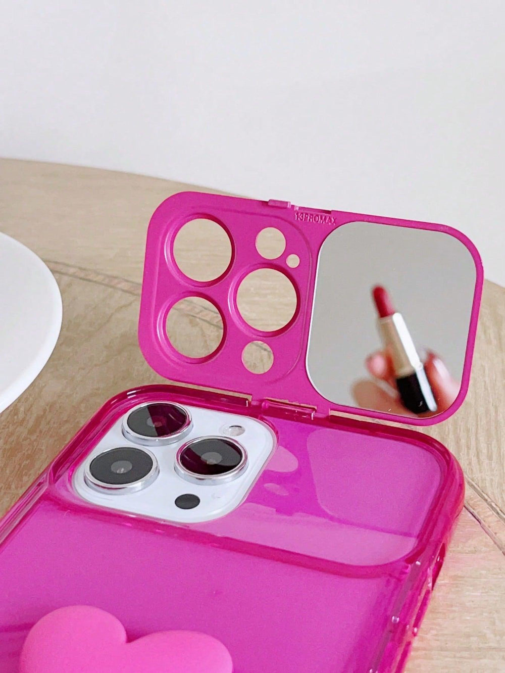 Hot Pink Heart Decor Phone Case - Brand My Case